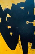 Abstract Expressionism Yellow Black